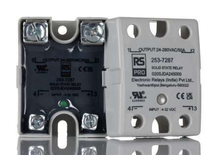RS PRO Solid State Relay, 50 Amps Load, Panel Mount, Surface Mount, 480 V rms Load, 32 Vdc Control [0]; 253-7287