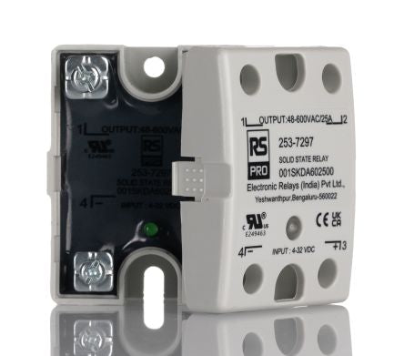 RS PRO Solid State Relay, 25 Amps Load, Panel Mount, Surface Mount, 600 V rms Load, 32 V dc Control [0]; 253-7297
