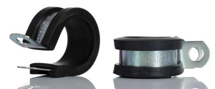 RS PRO 20mm Black, Mild Steel P Clip [0]; 253-8539
