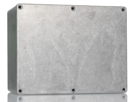 Hammond 1550 Series Unpainted Die Cast Aluminium Junction Box, IP54, 165 x 128 x 72mm [1550L]; 253-9529