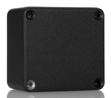 Hammond 1550 Series Black Die Cast Aluminium Junction Box, IP54, 60 x 55 x 26mm [1550QBK]; 253-9531