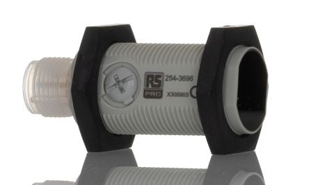 RS PRO Diffuse Reflection Photoelectric Sensor, Barrel Sensor, 0.1 m Detection Range [0]; 254-3696
