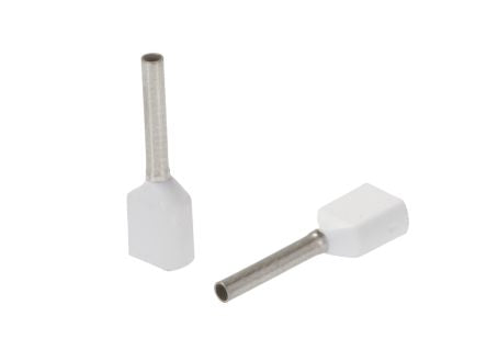 Phoenix Contact, 5-10 WH, AI-TWIN 2X 0 Ferrule, 17mm Pin Length, 1.5mm Pin Diameter, White [3203309]; 254-4887