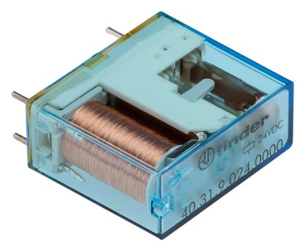 Finder PCB Mount, Plug In Power Relay, 24V dc Coil, 12A Switching Current, SPDT [403190240000]; 257-7358