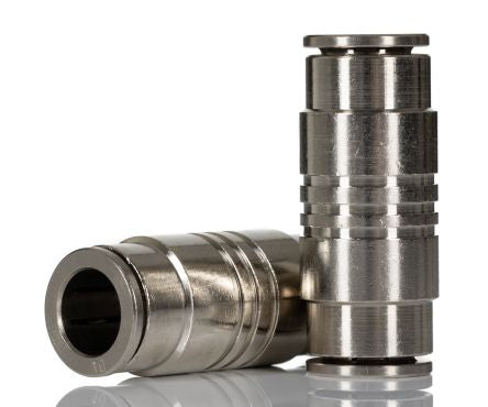 Norgren PNEUFIT 10 Series Straight Tube-to-Tube Adaptor, Push In 10 mm to Push In 10 mm, Tube-to-Tube Connection Style, [100201000]; 259-5153