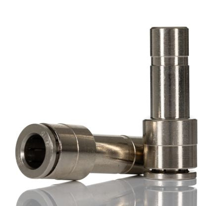 Norgren PNEUFIT 10 Series Straight Fitting, Push In 8 mm to Push In 10 mm, Tube-to-Tube Connection Style, 10023 [100231008]; 259-5165