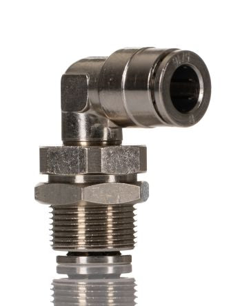 Norgren PNEUFIT 10 Series Straight Threaded Adaptor, Push In 8 mm to Push In 8 mm, Threaded-to-Tube Connection Style, [100490800]; 259-5181