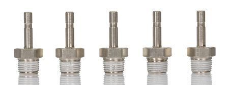 Norgren PNEUFIT 10 Series Straight Threaded Adaptor, R 1/8 Male to Push In 4 mm, Threaded-to-Tube Connection Style [101150418]; 259-5195