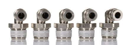 Norgren PNEUFIT 10 Series Straight Threaded Adaptor, R 3/8 Male to Push In 6 mm, Threaded-to-Tube Connection Style, [101470638]; 259-5221