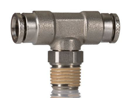 Norgren PNEUFIT 10 Series Straight Threaded Adaptor, R 1/4 Male to Push In 8 mm, Threaded-to-Tube Connection Style, [101670828]; 259-5233