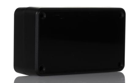 Hammond RL Series Black ABS, Plastic Enclosure, IP54, Flanged, Black Lid, 1.57 x 2.56 x 4.09in [RL6015BK]; 260-2156