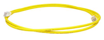 HellermannTyton Connectivity, 2m Cat6a, Yellow RJ45 to RJ45, S/FTP, Terminated [RJ45C6AYL-2.0M]; 261-5388