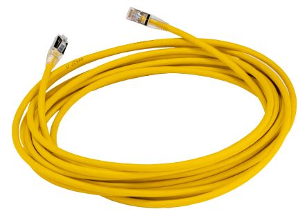 HellermannTyton Connectivity, 7m Cat6a, Yellow RJ45 to RJ45, S/FTP, Terminated [RJ45C6AYL-7.0M]; 261-5392