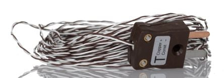 RS PRO Type T Exposed Junction Thermocouple 5m Length, 1/0.2mm Diameter, -75°C → +250°C [0]; 262-3196