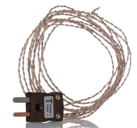 RS PRO Type T Exposed Junction Thermocouple 2m Length, 1/0.315mm Diameter, -75°C → +250°C [0]; 262-3199