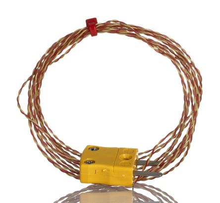 RS PRO Type K Thermocouple 2m Length, 1/0.3mm Diameter, -75°C → +250°C [0]; 262-3215