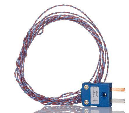 RS PRO Type T Exposed Junction Thermocouple 2m Length, 1/0.2mm Diameter, -75°C → +250°C [0]; 262-3219