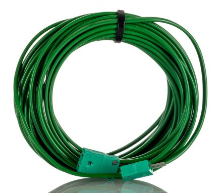 RS PRO Type K Thermocouple Cable/Wire Extension Lead, 10m, Unscreened, PVC Insulation, +105°C Max, 7/0.2mm [0]; 262-3226