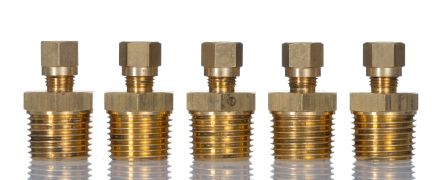 RS PRO 1/2 BSPT Compression Fitting for Use with Thermocouple or PRT Probe, 6mm Probe [0]; 262-3231