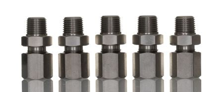 RS PRO 1/8 BSPT Compression Fitting for Use with Thermocouple or PRT Probe, 6mm Probe [0]; 262-3261