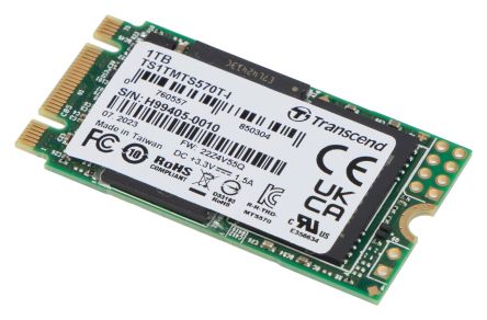 Transcend MTS570T-I M.2 (2242) 1 TB Internal SSD [TS1TMTS570T-I]; 262-9704