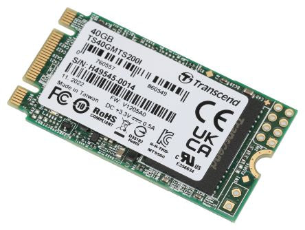 Transcend MTS200I M.2 (2242) 40 GB Internal SSD [TS40GMTS200I]; 262-9741