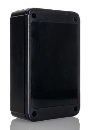 Hammond RL Series Black ABS General Purpose Enclosure, IP54, Flanged, Black Lid, 35 x 80 x 125mm [RL6215BK]; 263-3667