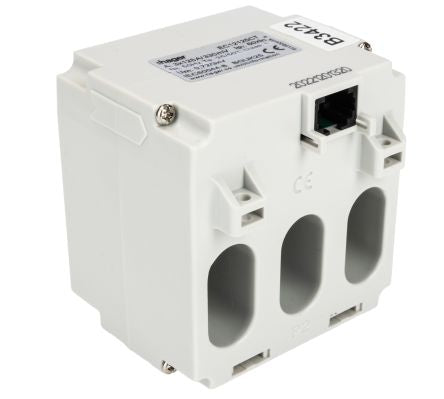 RS PRO DIN Rail Mounted Current Transformer, 125A Input, 3 x 125A, 330 mV Output, 30 x 15.5mm Bore, 330 mV [0]; 264-0998