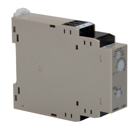 Omron H3DK Series DIN Rail Mount Timer Relay, 24-240V ac/dc, 2-Contact, 0.1 → 4320000s, SPDT [H3DK-S1 24-240VAC/DC]; 264-1642