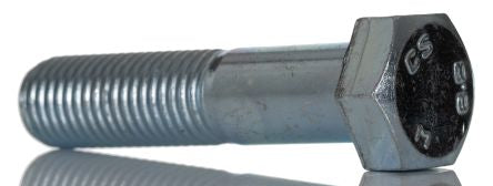 RS PRO Bright Zinc Plated Steel, Hex Bolt, M16 x 70mm [0]; 264-6396