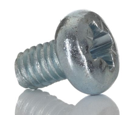 RS PRO Bright Zinc Plated Steel Pan Head Self Tapping Screw, M4 x 0.236in Long 6mm Long [0]; 264-6402