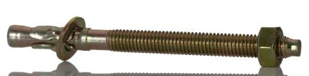 RS PRO Carbon Steel Through Bolt M8 x 100mm, 8mm Fixing Hole [0]; 264-6410