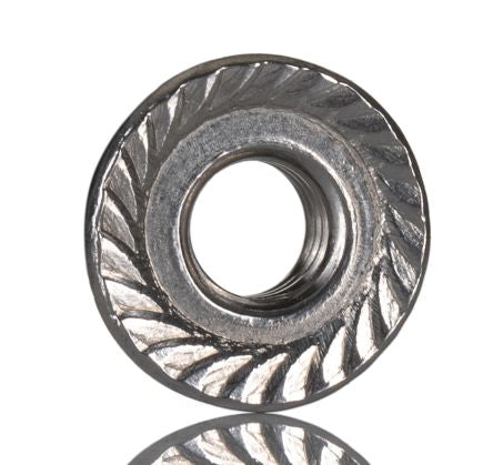 RS PRO Stainless Steel Flanged Hex Nut, DIN 6923, M6 [0]; 264-6433