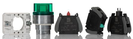 RS PRO Knob Selector Switch - (1NC/1NO) 30mm Cutout Diameter, Illuminated 2 Positions [0]; 265-7652
