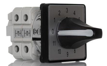 RS PRO, SP 12 Position 30° Multi Step Cam Switch, 500V ac, 16A, Knob Actuator [0]; 265-7674