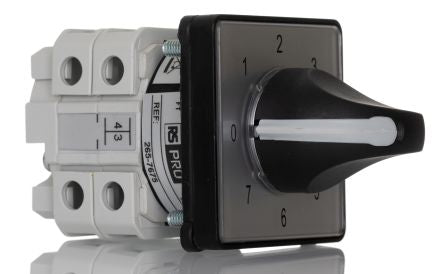 RS PRO, SP 8 Position 30° Multi Step Cam Switch, 500V ac, 16A, Knob Actuator [0]; 265-7675