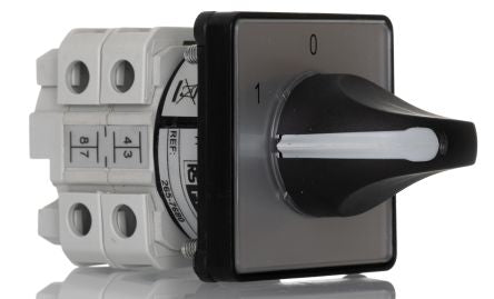 RS PRO, DP 3 Position 60° Changeover Cam Switch, 500V ac, 25A, Knob Actuator [0]; 265-7680