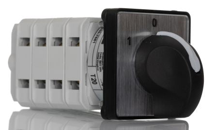 RS PRO, 4P 3 Position 60° Changeover Cam Switch, 500V ac, 25A, Knob Actuator [0]; 265-7681