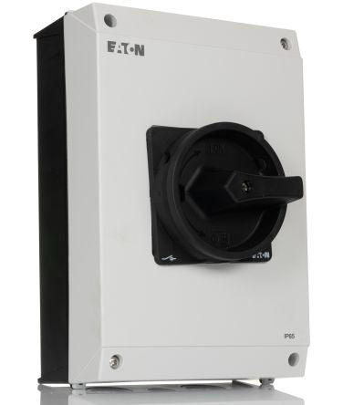 Eaton 3 Pole Surface Mount Isolator Switch - 63A Maximum Current, 30kW Power Rating, IP65 [182424 P3-63/I4/MBS/SVB-SW/HI11]; 266-4671