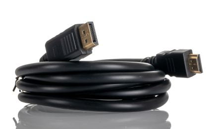 RS PRO Male DisplayPort to Male HDMI, PVC  Cable, 1080p, 2m [0]; 266-8451