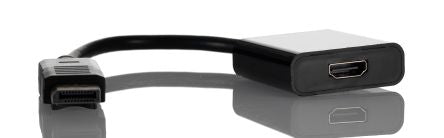 RS PRO Male DisplayPort to Female HDMI, PVC  Cable, 1080p, 150mm [0]; 266-8452