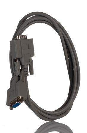 RS PRO Male 9 Pin D-sub to Female 9 Pin D-sub Serial Cable, 2m PVC [0]; 266-8487