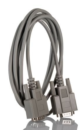 RS PRO Male 9 Pin D-sub to Male 9 Pin D-sub Serial Cable, 2m PVC [0]; 266-8488