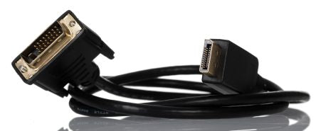 RS PRO Male DisplayPort to Male DVI-D, PVC  Cable, 1080p, 1m [0]; 266-8491