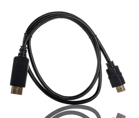 RS PRO Male DisplayPort to Male HDMI, PVC  Cable, 1080p, 1m [0]; 266-8492