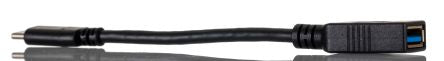 RS PRO USB 3.0, USB 3.1, Male USB C to Female USB A, 150mm [0]; 266-8504