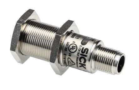 SICK Ultrasonic Threaded Barrel Proximity Sensor, M18, 350 mm Detection 4-20 mA, 10 → 30 V dc [UM18-212126111]; 267-2105