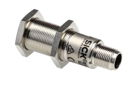 SICK Ultrasonic Threaded Barrel Proximity Sensor, M18, 1 m Detection, PNP/NPN, 10 → 30 V dc [UM18-21812E211]; 267-2125