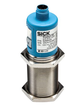 SICK Ultrasonic Threaded Barrel Proximity Sensor, M30, 1.3 m Detection, PNP/NPN, 9 → 30 V dc [UM30-21311B]; 267-2139
