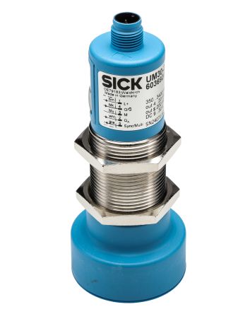 SICK Ultrasonic Threaded Barrel Proximity Sensor, M30, 3.4 m Detection, PNP 0-10 V/4-20 mA, 9 → 30 V dc [UM30-214118]; 267-2143